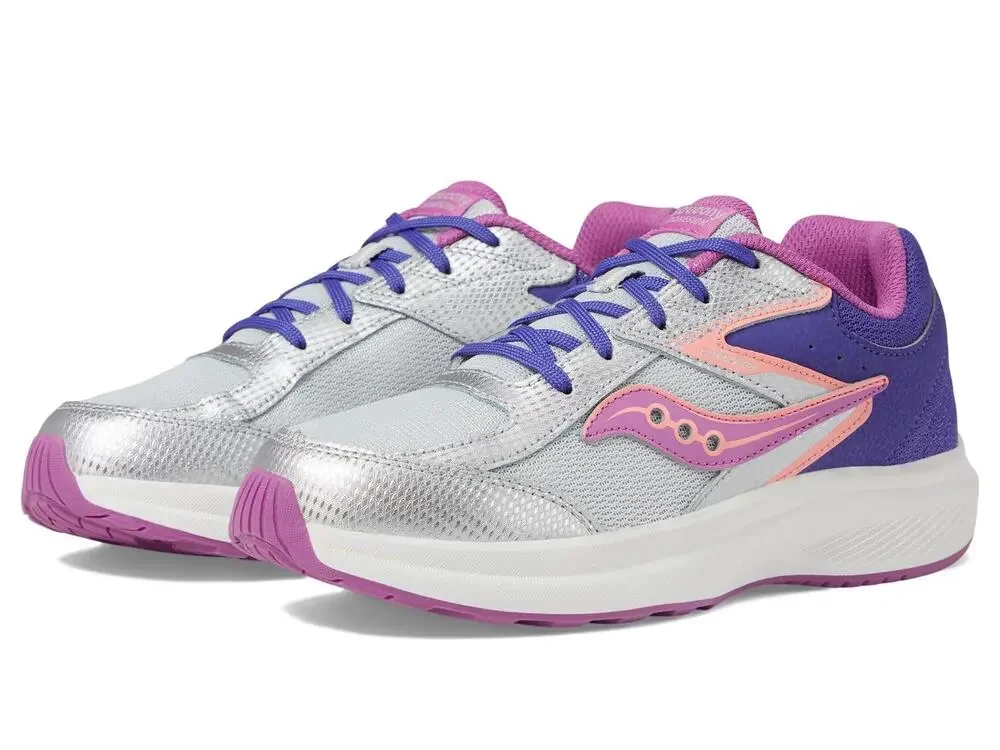 SAUCONY® KIDS COHESION KDZ A/C SNEAKERS FOR KIDS – PURPLE/SILVER/PINK 12.5 M
